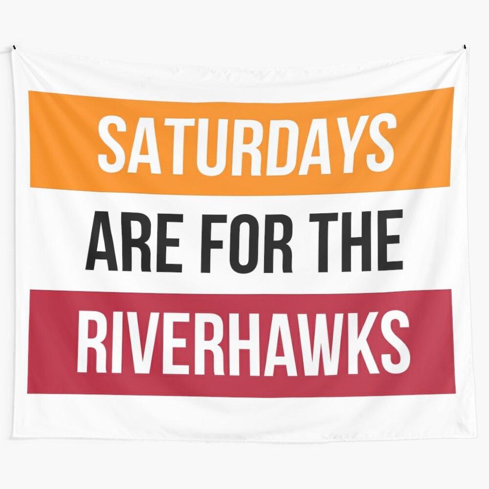 Susquehanna University-inspired tapestry featuring the Riverhawks logo