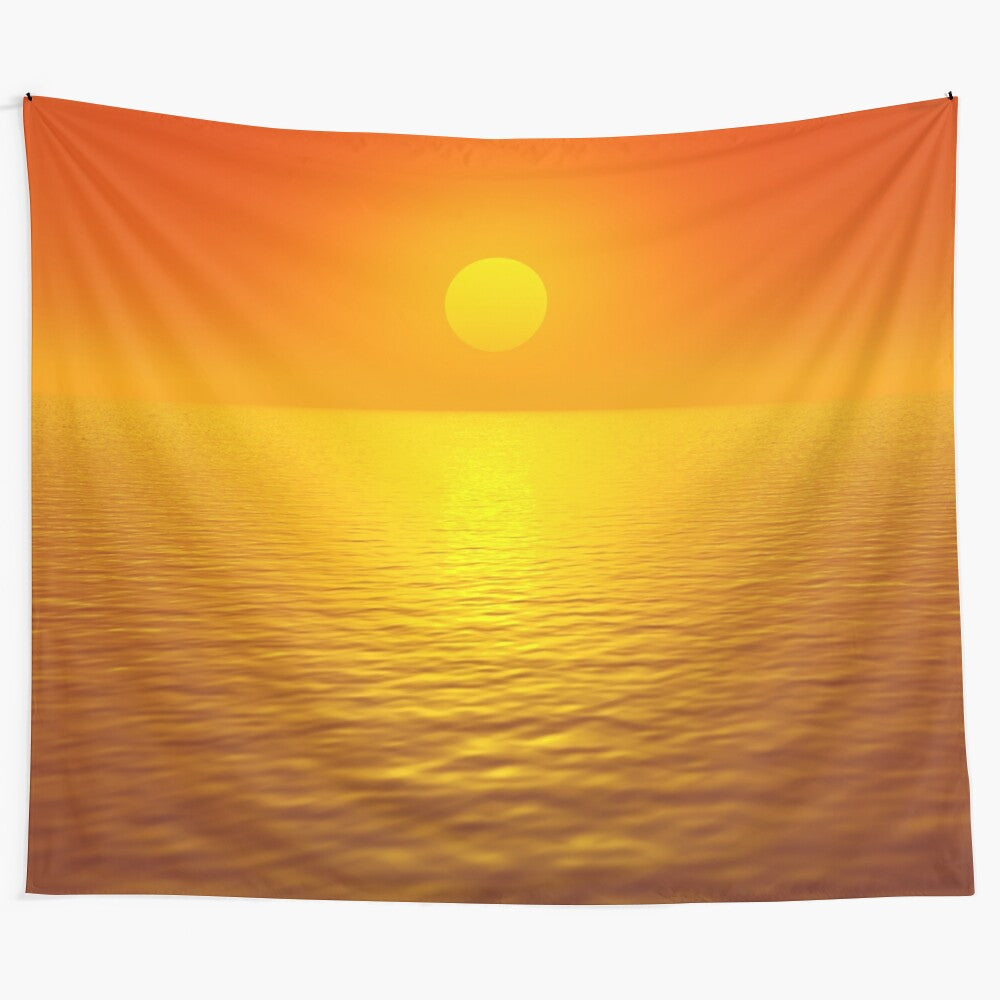 Sunset Tapestry with Vibrant Abstract Landscape Design