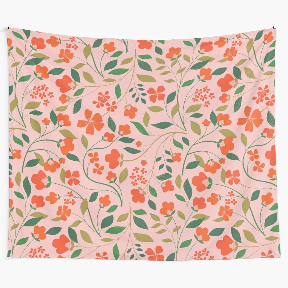 Rosie tapestry with botanical floral design