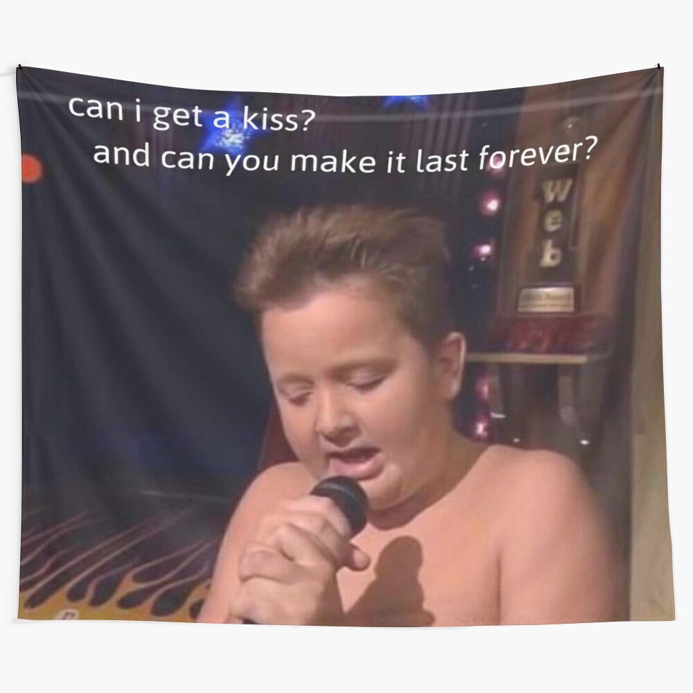 Gibby singing tapestry, iCarly-inspired wall art