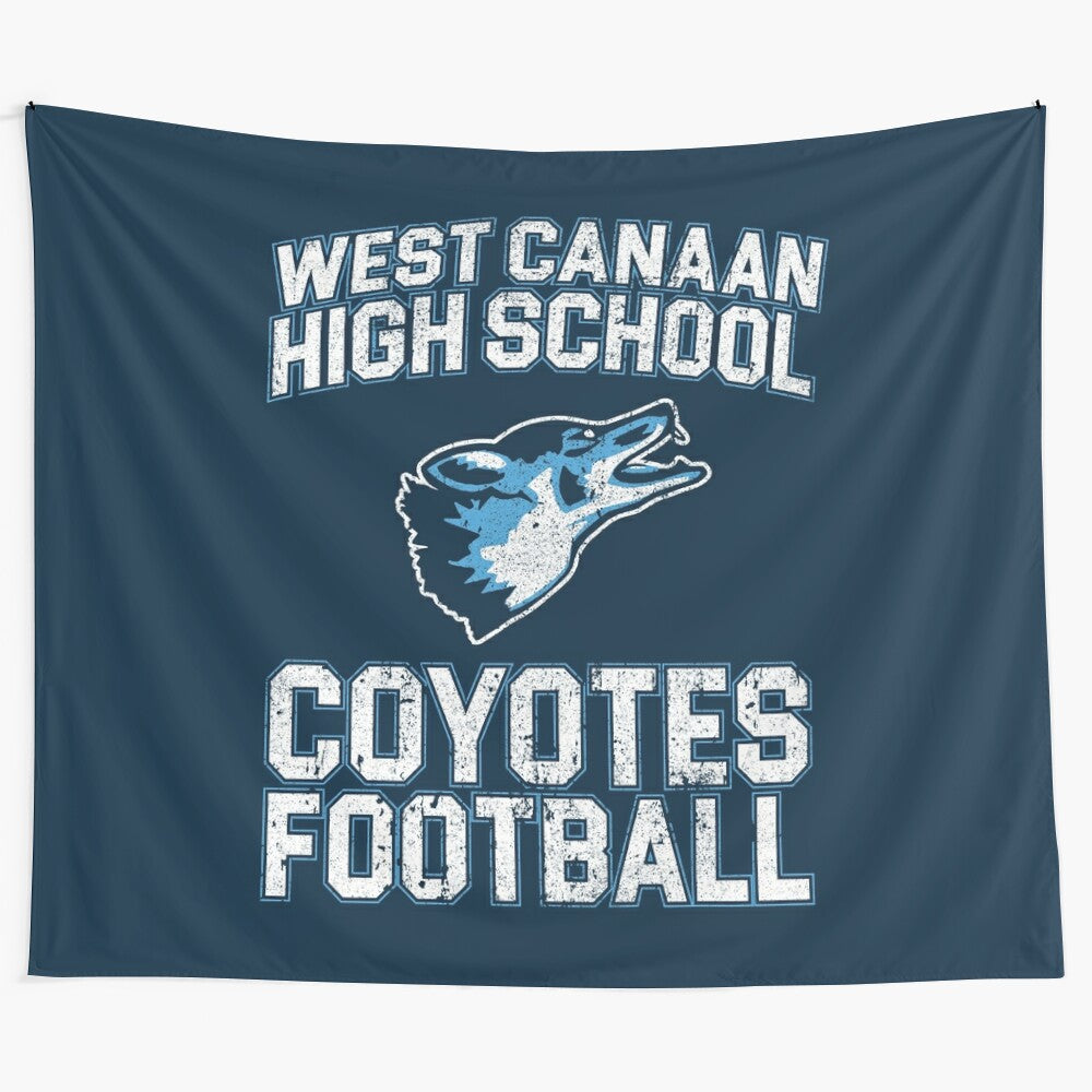 West Canaan High School Coyotes Football Varsity Blues Themed Tapestry