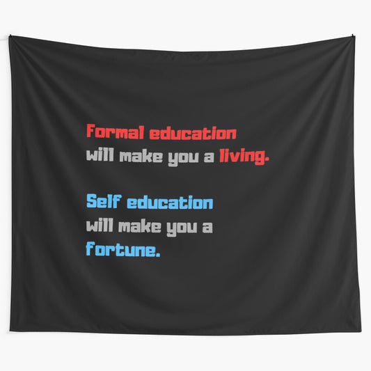 Inspirational educational quotation tapestry