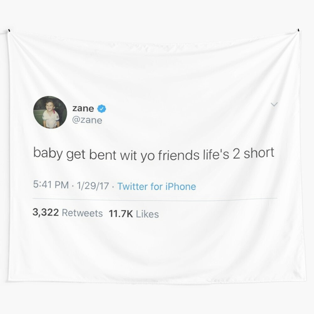 Zane Viral Tweet Inspired Tapestry