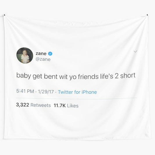 Zane Viral Tweet Inspired Tapestry