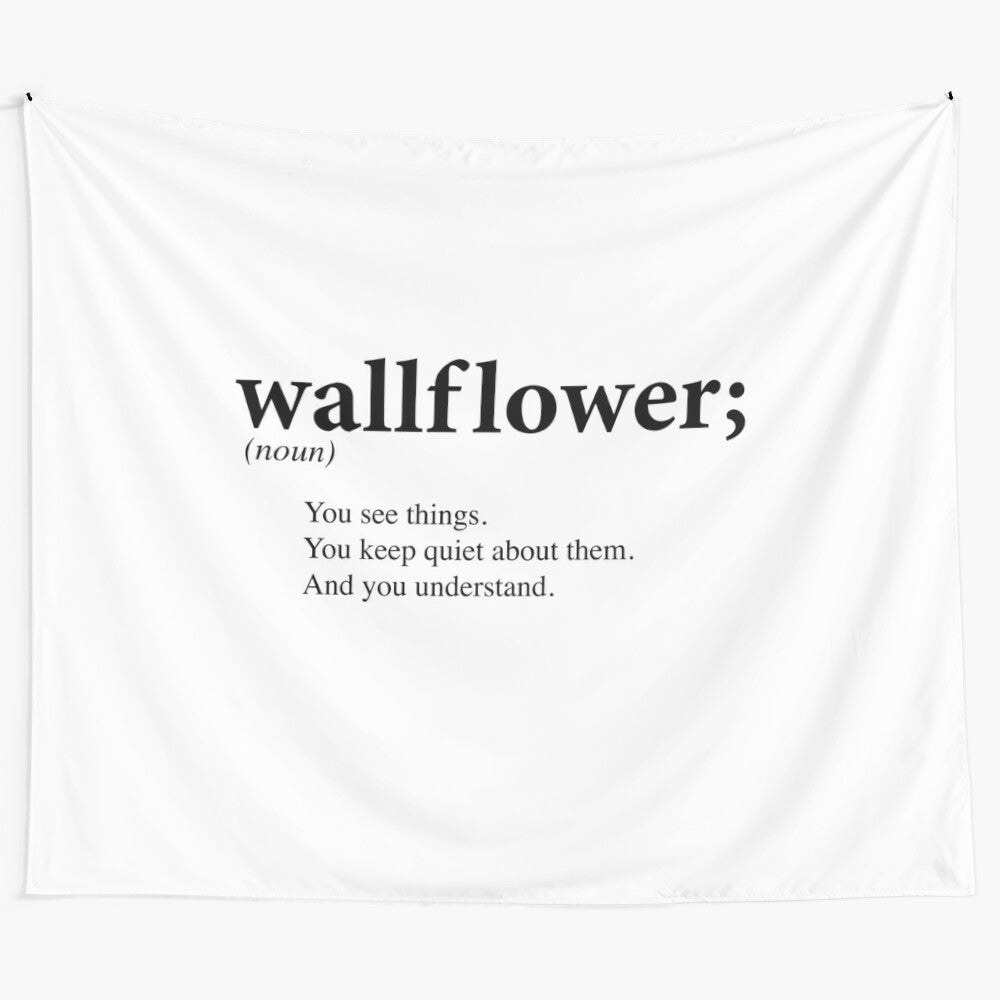 Wallflower Tapestry with Typography and Definition