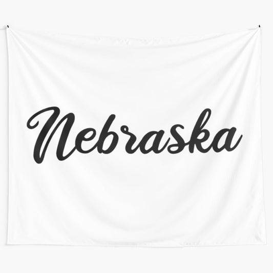 Nebraska-themed planner stickers featuring black text and typography on a white background, perfect for decorating your home, office, or planner.