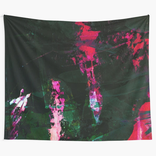 Divine Dusk Tapestry featuring a colorful, abstract night sky with stars and clouds