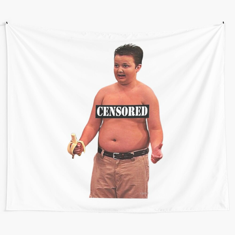 Quirky and fun "censored gib" Tapestry case