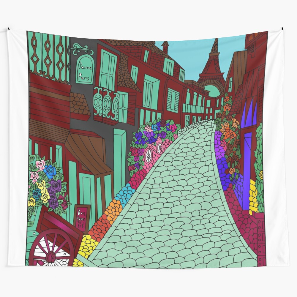 Scenic places tapestry featuring landscapes and nature