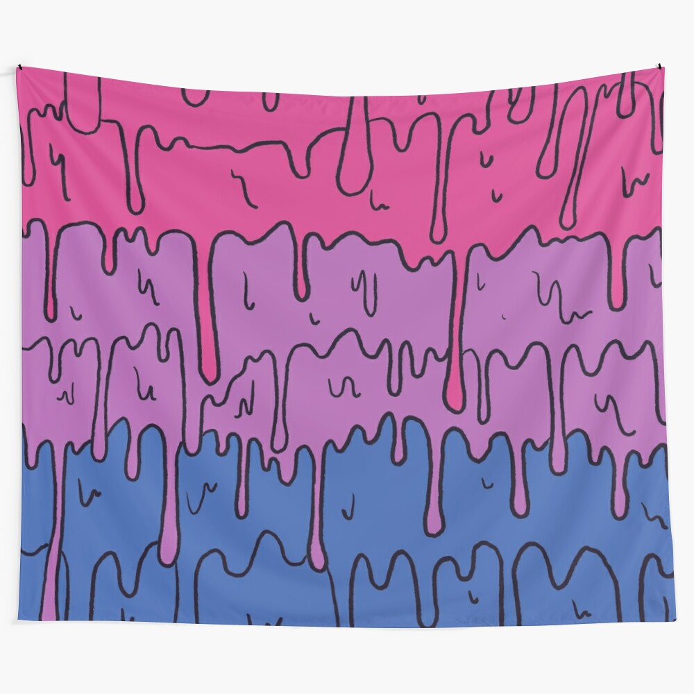 Pastel Kawaii Bisexual Pride LGBTQ Design Tapestry