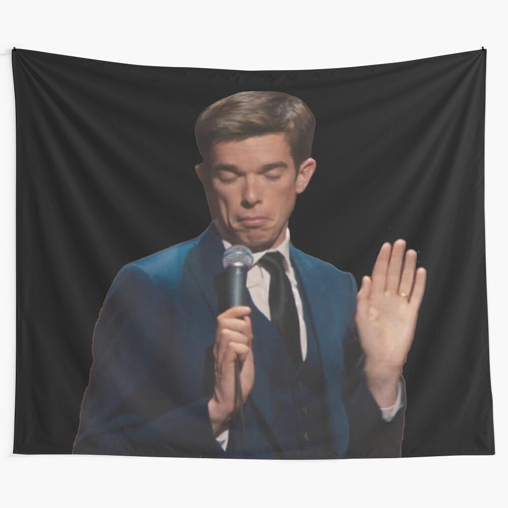 Unofficial tapestry featuring the legendary comedy of John Mulaney