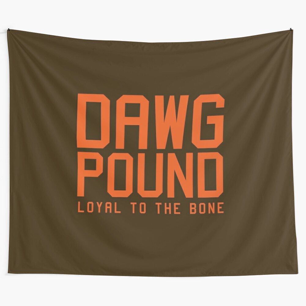 Dawg Pound Tapestry - Home Decor for Cleveland Football Fans