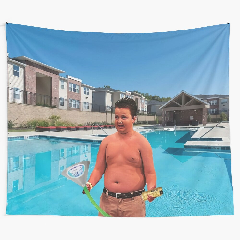 Vibrant tapestry featuring Gibby from the Nickelodeon TV series iCarly