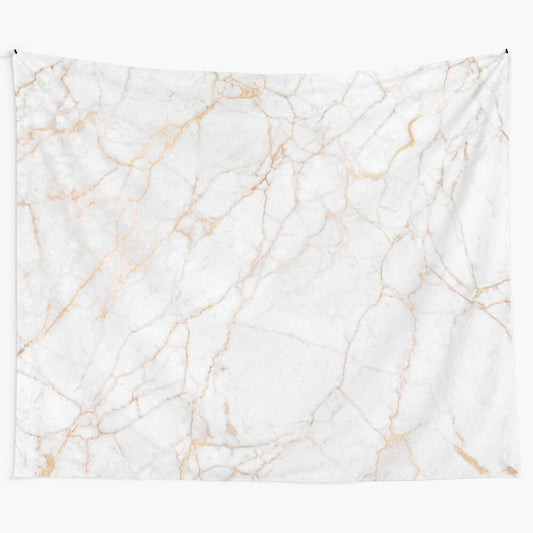 Faux marble tapestry with gold glitter veins