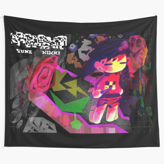 Yume Nikki themed tapestry featuring artwork of Madotsuki