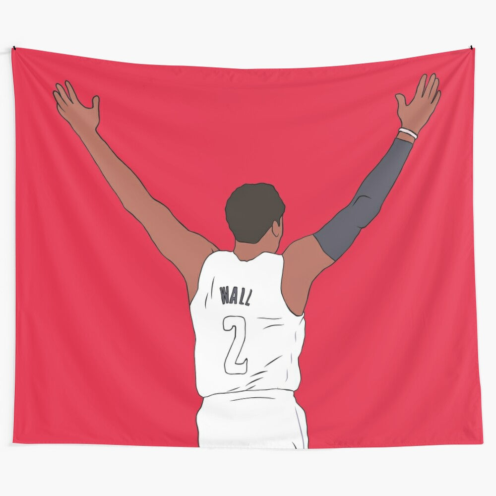 John Wall inspired basketball tapestry featuring the embrace the crowd design