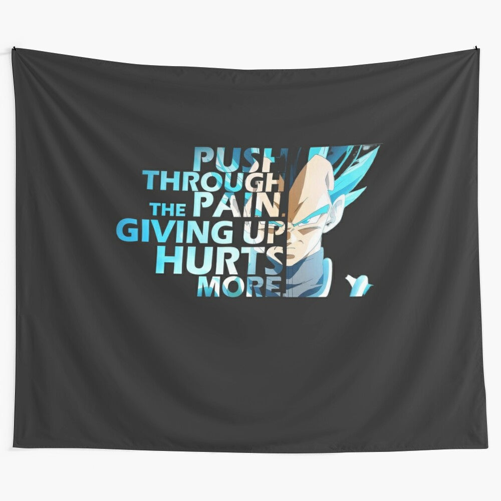 Vegeta's quote tapestry from Dragon Ball Super