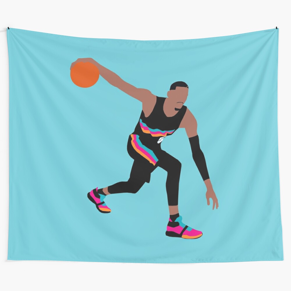 Dejounte Murray Fiesta Tapestry, Basketball Wall Art