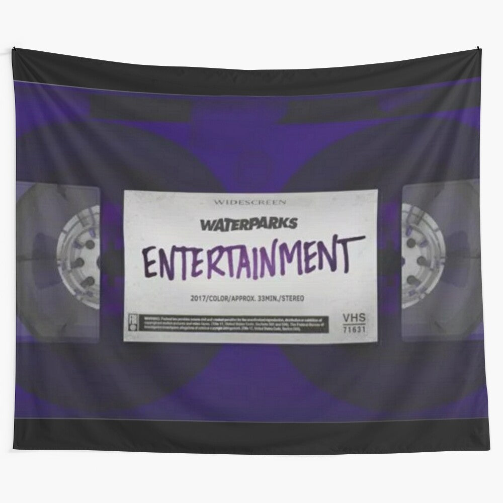 Waterparks-inspired tapestry featuring the band's logo and imagery