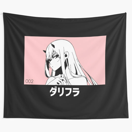 Zero Two 002 anime tapestry wall hanging