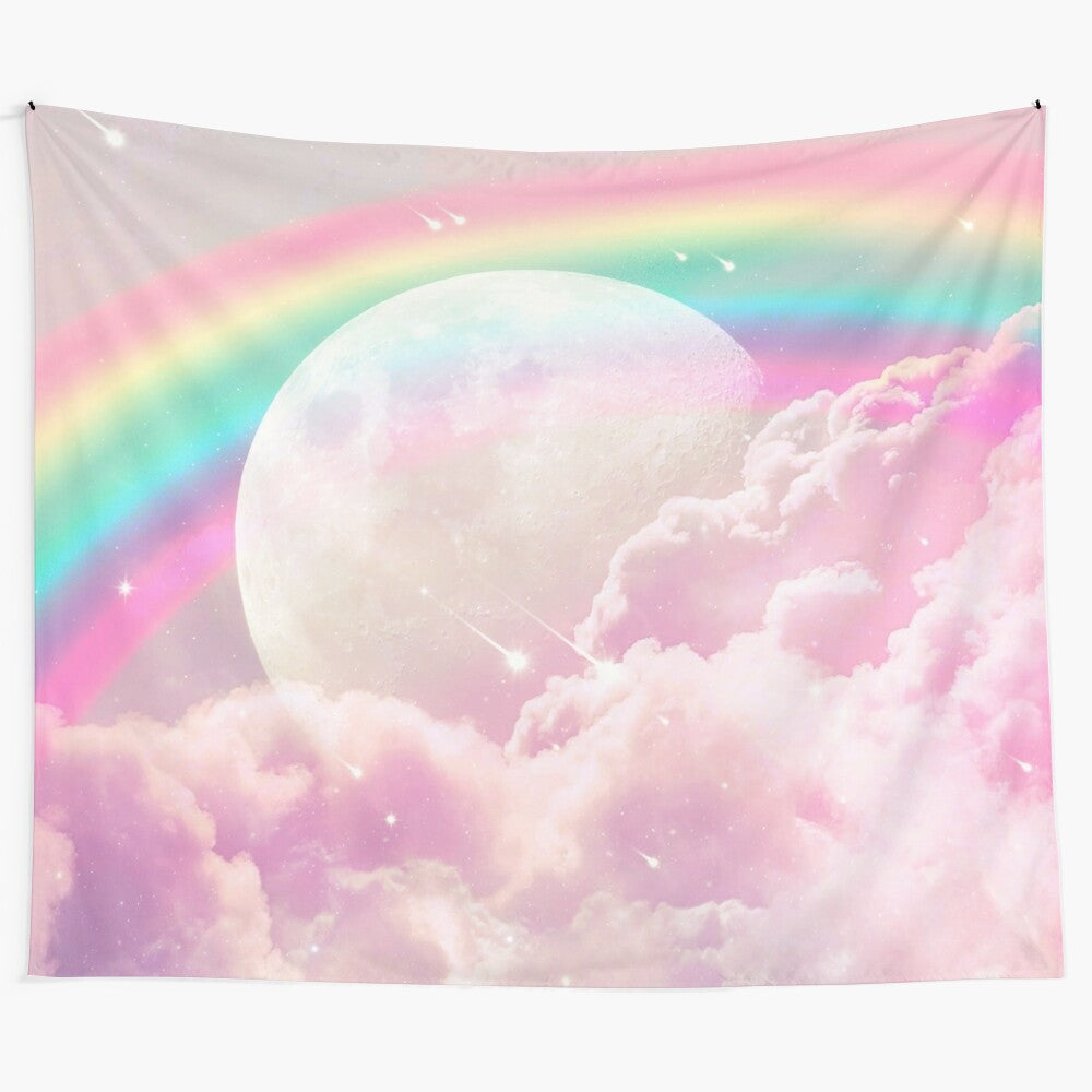 Sweet moon tapestry with dreamy, celestial design