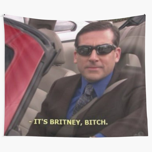 Unofficial tapestry featuring "It's Britney Bitch" design for fans of The Office TV show