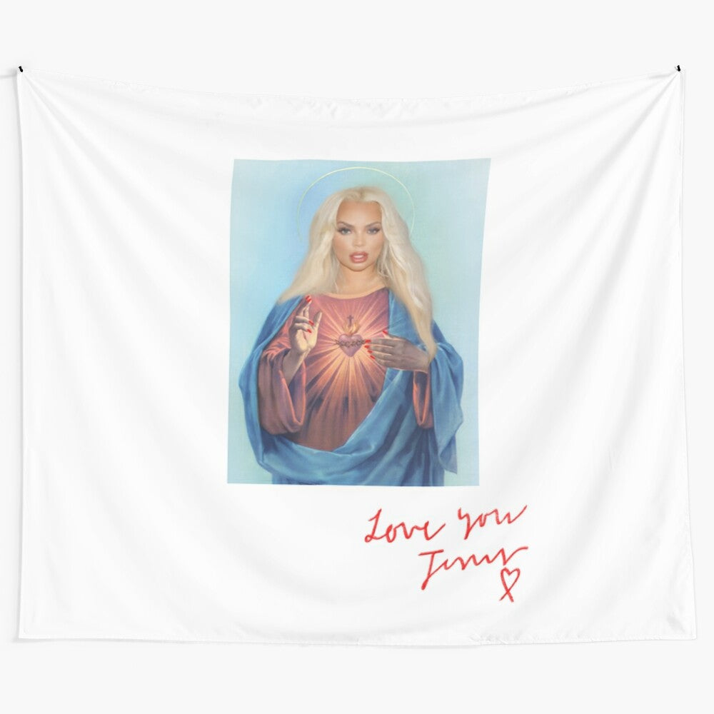 Trisha Paytas Themed Jesus Tapestry with Pop Culture References