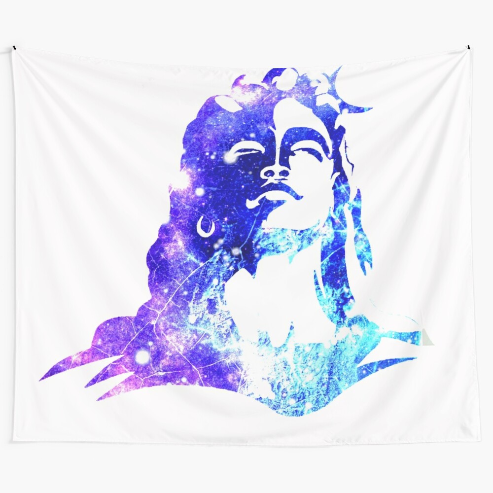 Adiyogi Shiva Galaxy Inspired Tapestry