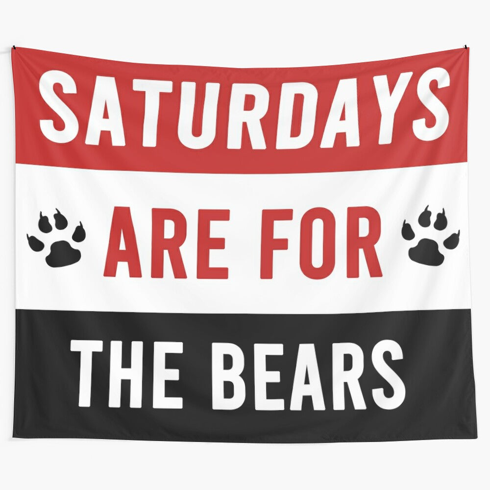 Bridgewater State University inspired tapestry featuring "Saturdays Are For The Bears" design