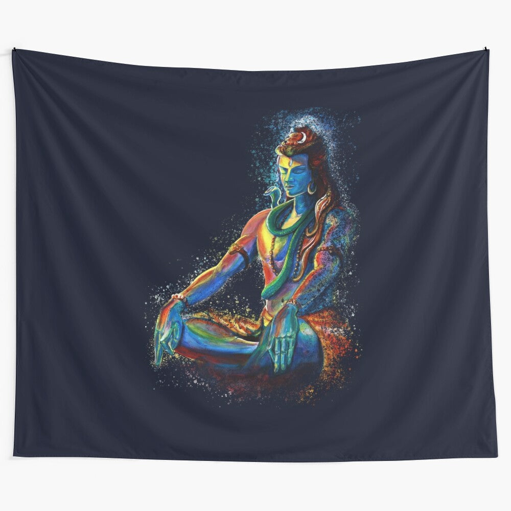 Shiva in Deep Meditation Tapestry Art