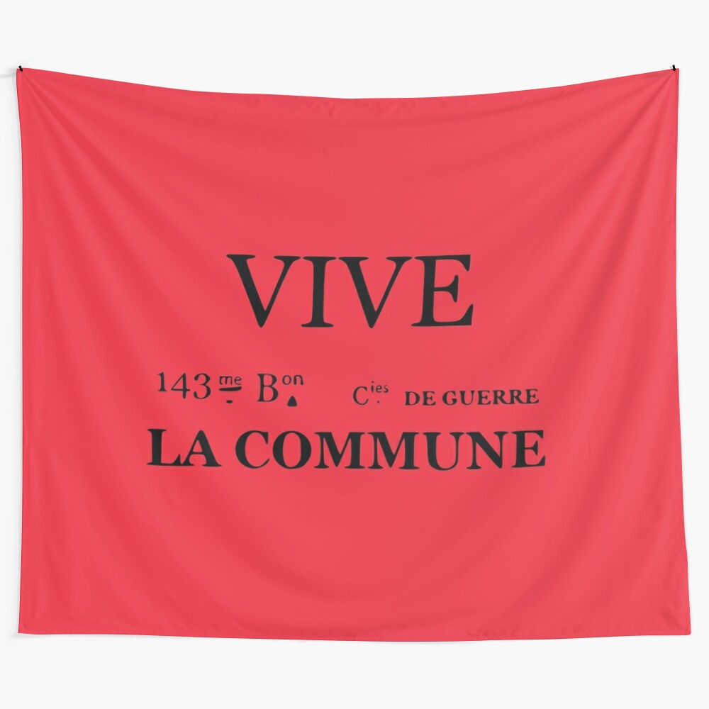 Tapestry depicting the flag of the 143rd battalion of the Communal National Guards of the Paris Commune