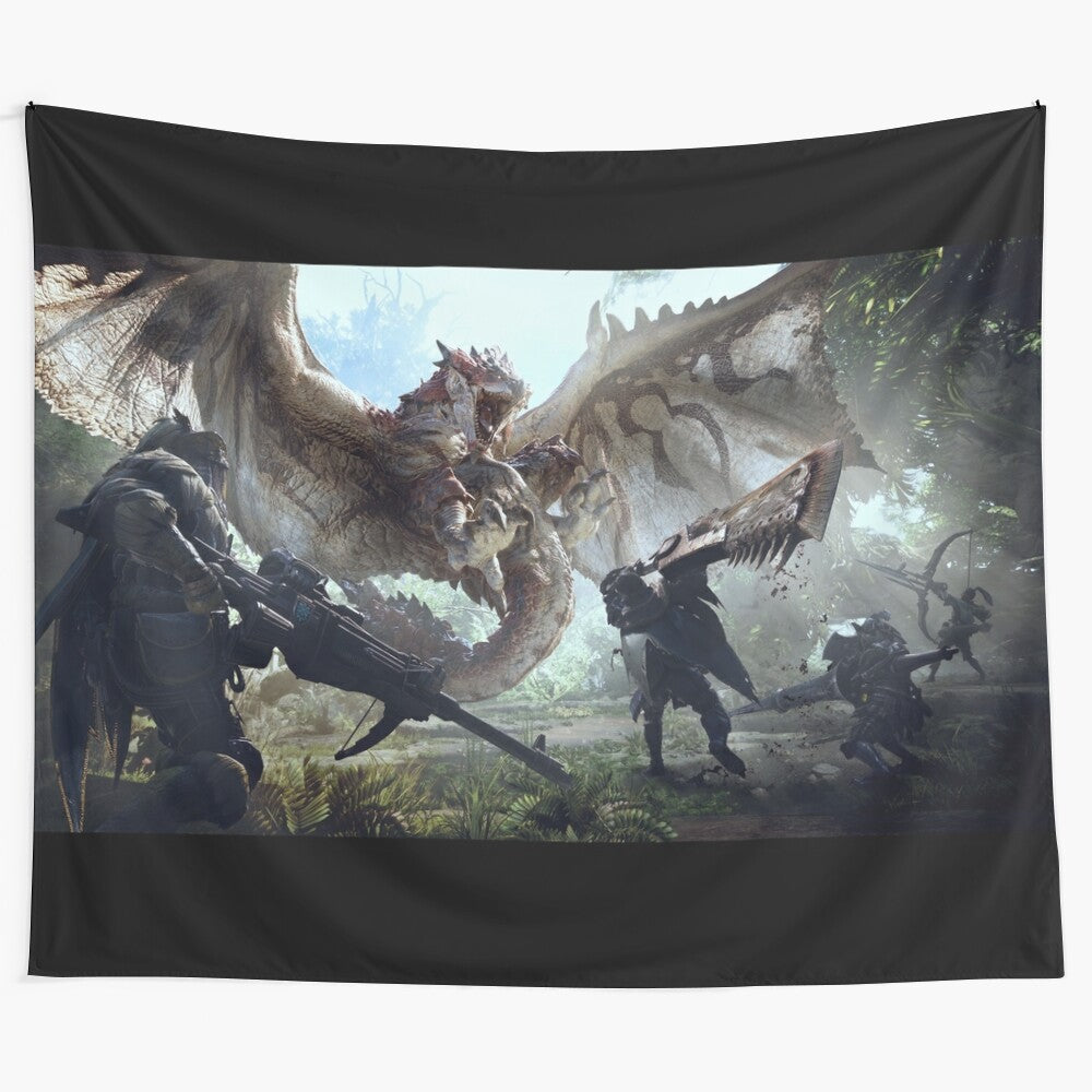 Monster Hunter World Rathalos Tapestry with Focus Keyword