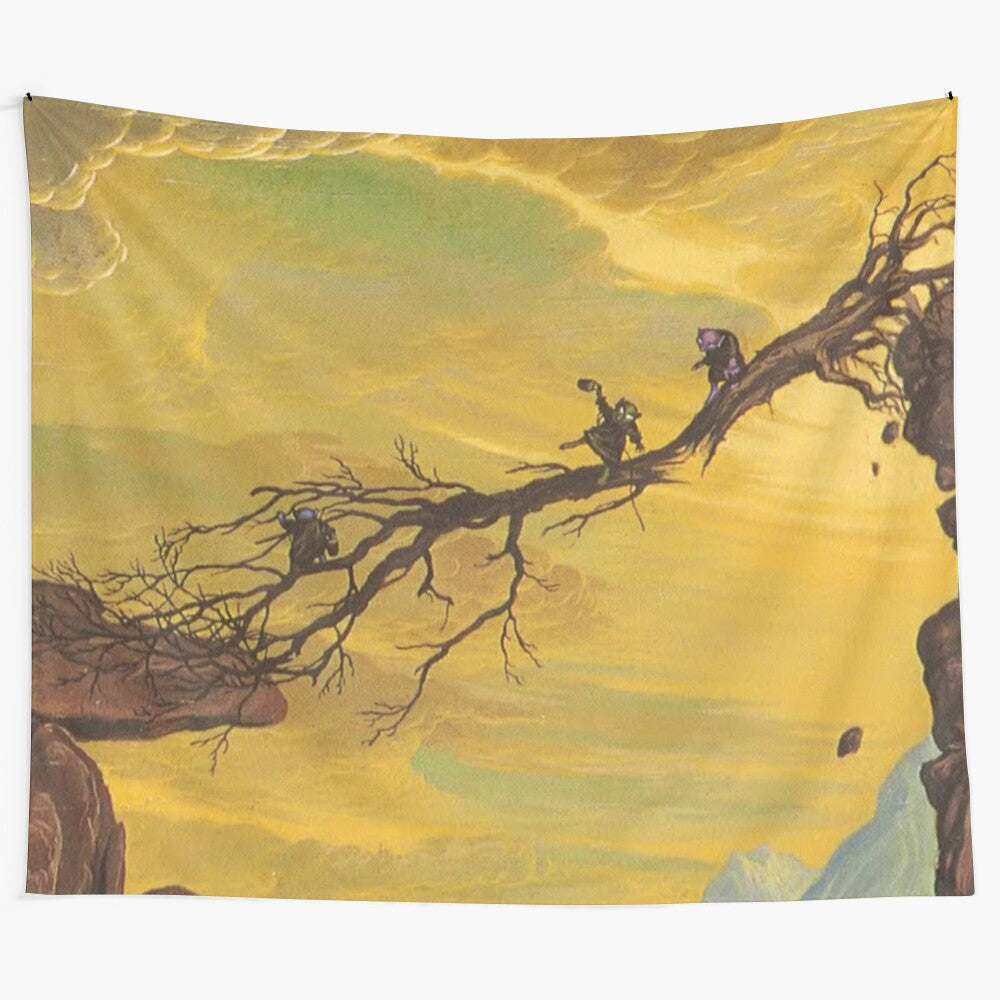 Ulderico - The Rainbow Goblins Tapestry: A colorful tapestry depicting the enchanting Italian fairytale of the Rainbow Goblins