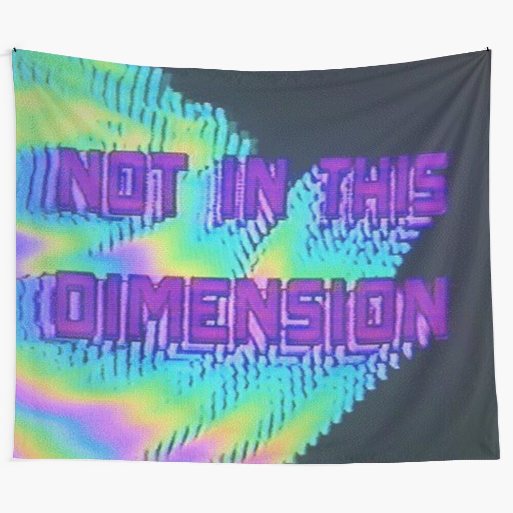 Vibrant abstract tapestry with psychedelic, trippy, vaporwave design