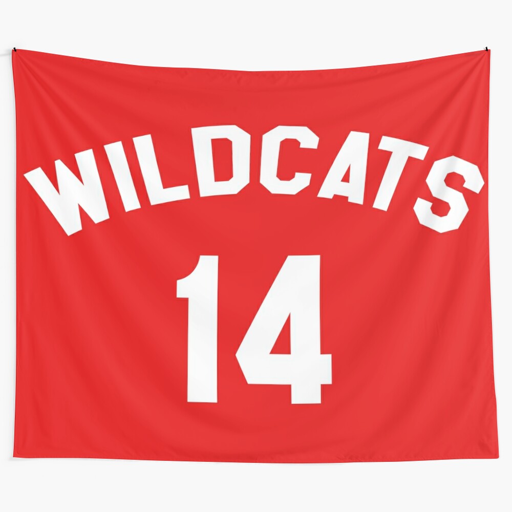 High School Musical Wildcats Tapestry featuring Troy Bolton and the East High basketball team