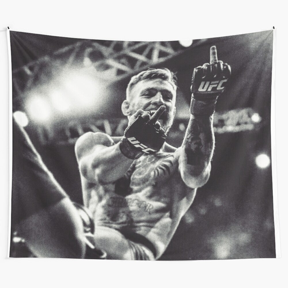 Conor McGregor Notorious middle finger tapestry wall art