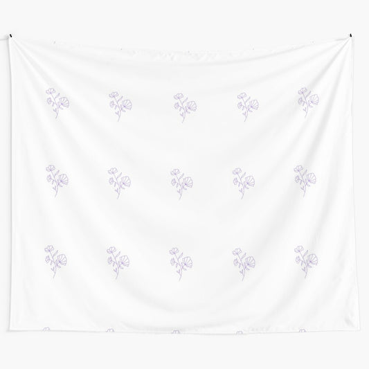 Beautiful purple rose floral tapestry for home or office