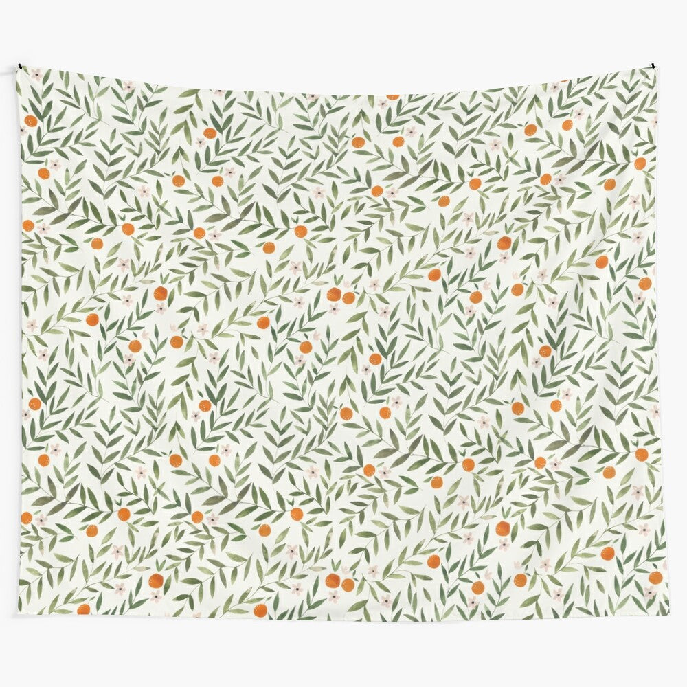 Vibrant floral patterns in a botanical, boho-inspired tapestry design