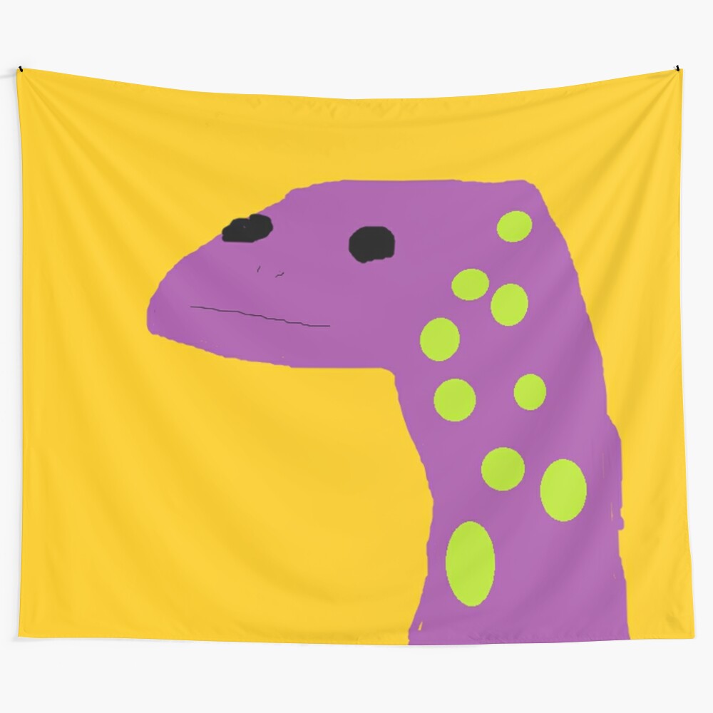 Motivational lizard tapestry featuring a vibrant, inspirational design