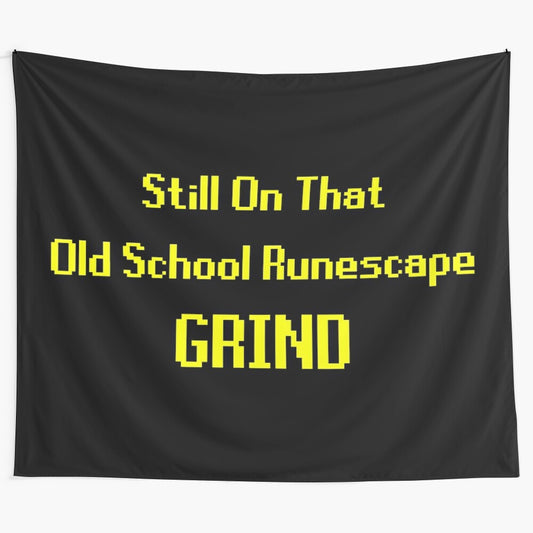 Old school Runescape pixel art tapestry with a pixelated heart design