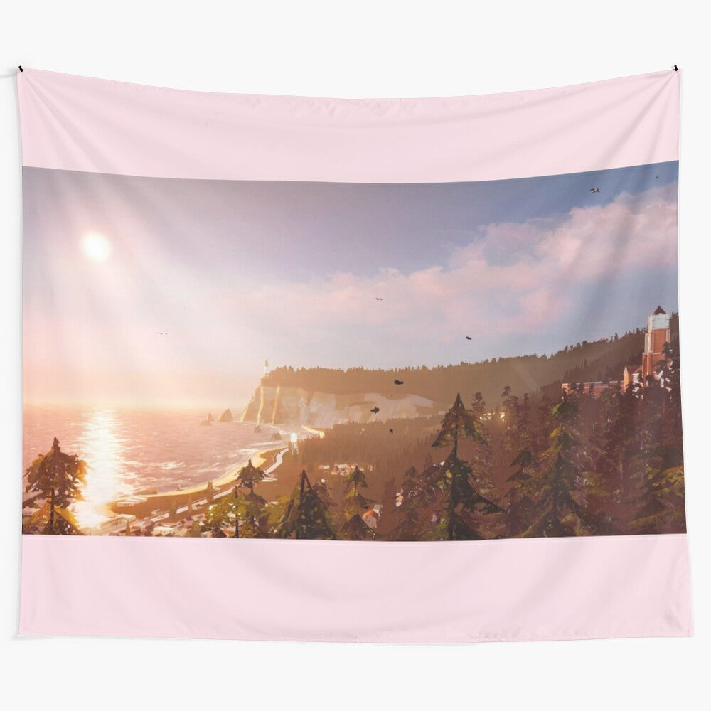 Life is Strange inspired Arcadia Bay landscape tapestry