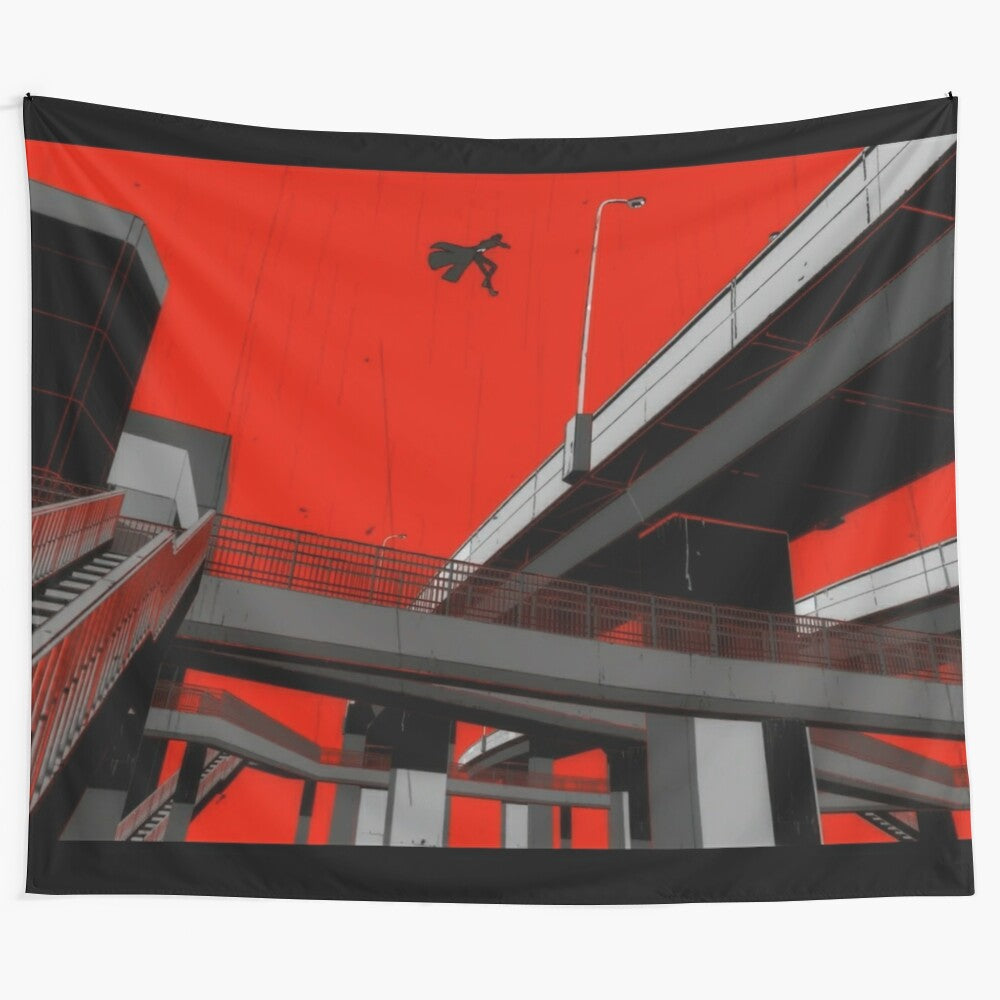 Persona 5 Joker Parkour Tapestry Wall Art