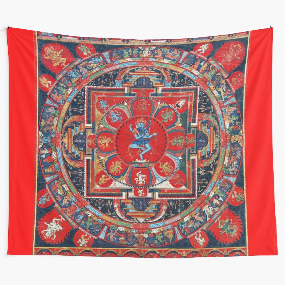 Hevajra Mandala tapestry depicting traditional Tibetan Buddhist art