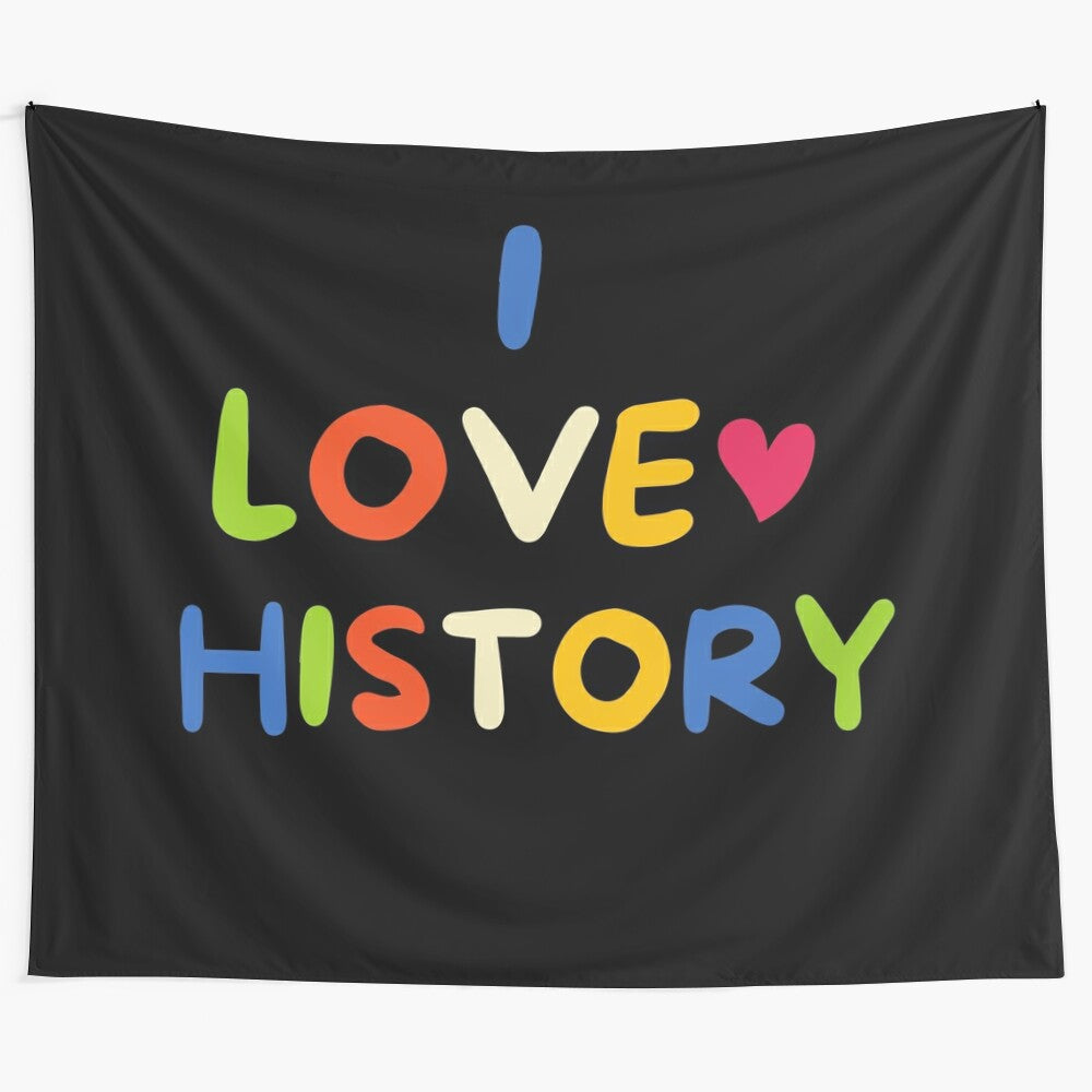 Educational tapestry showcasing the love for history