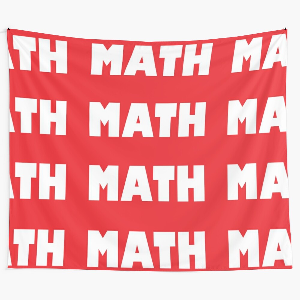 Colorful math tapestry for educational and decorative use