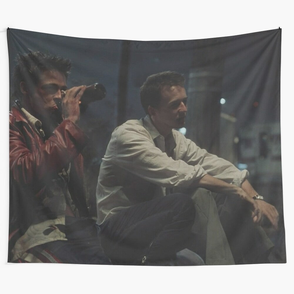 Fight Club themed tapestry featuring the movie's iconic characters and imagery