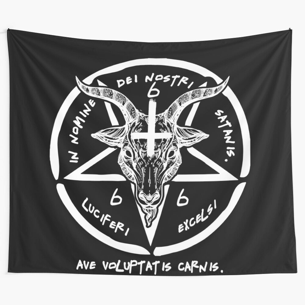 Satanic Occult Baphomet Tapestry