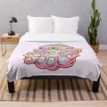 Tardigrade plush blanket featuring a cute and cuddly depiction of the microscopic water bear