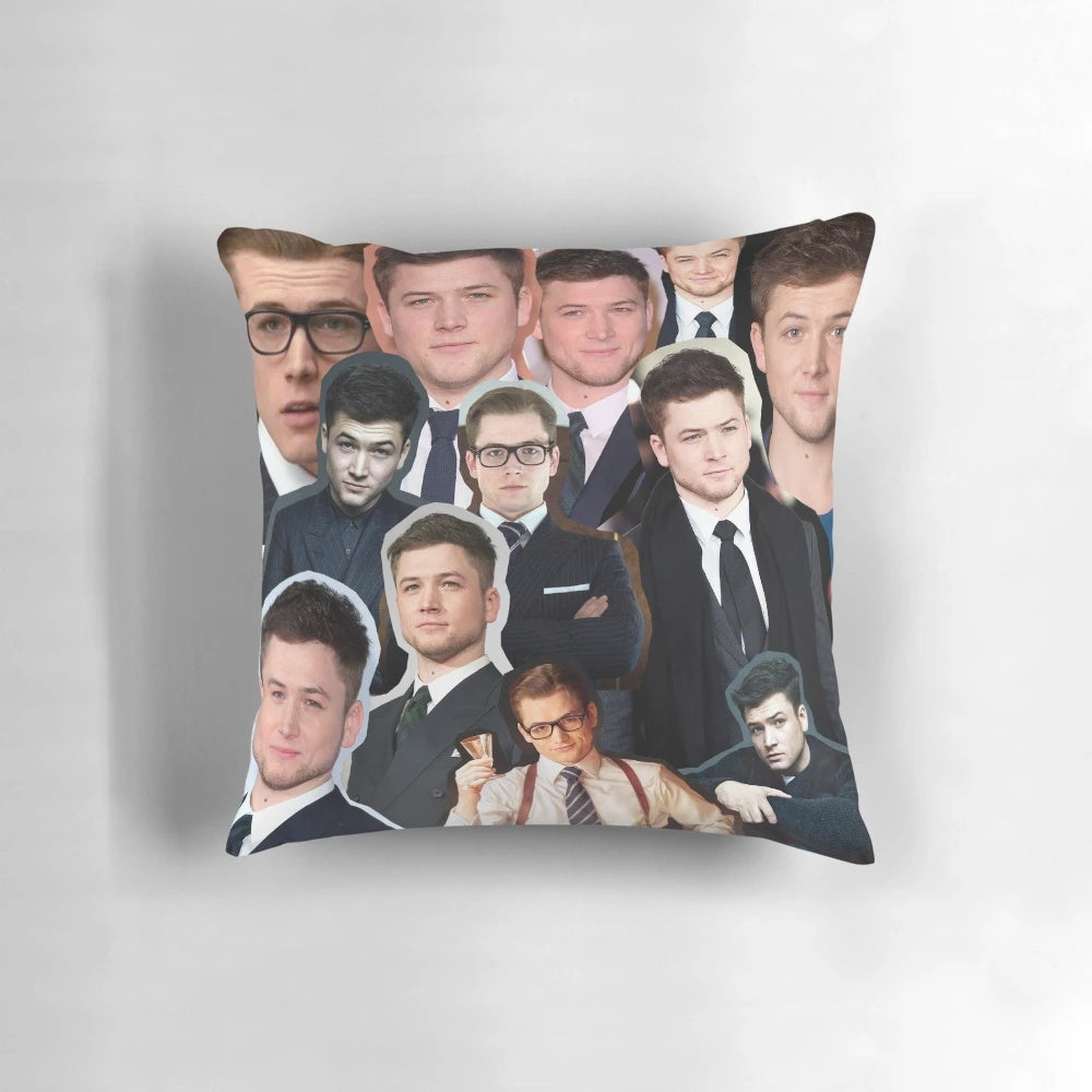 Taron Egerton Inspired Pillow - Celebrate the Welsh Actor