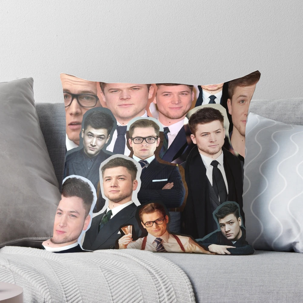 Taron Egerton Inspired Pillow - Celebrate the Welsh Actor